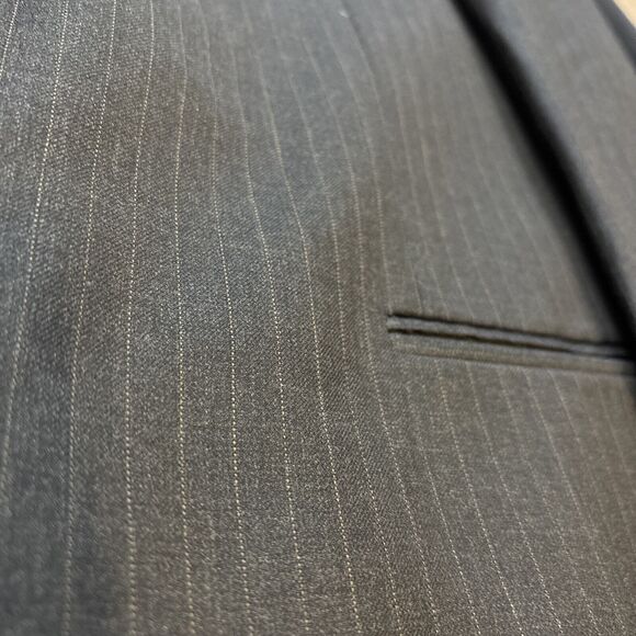 Polo Ralph Lauren Jacket Only Suit Gry Stripe 2 Button Wool 46L - Small cut top - Picture 6 of 13